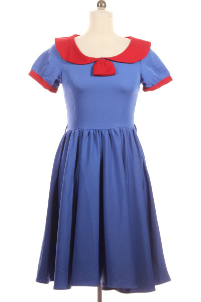 Modré Společenské šaty S Krátkým Rukávem Lindy Bop Vel. 38