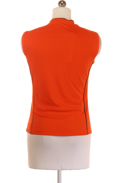 Oranžové Polyesterové Sportovní Dámské Tričko Asics