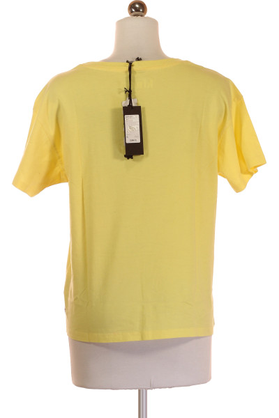 Žluté Dámské Tričko s Potiskem Khujo