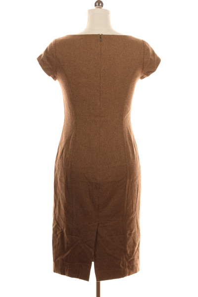 Hnědé Vlněné Šaty Ralph Lauren
