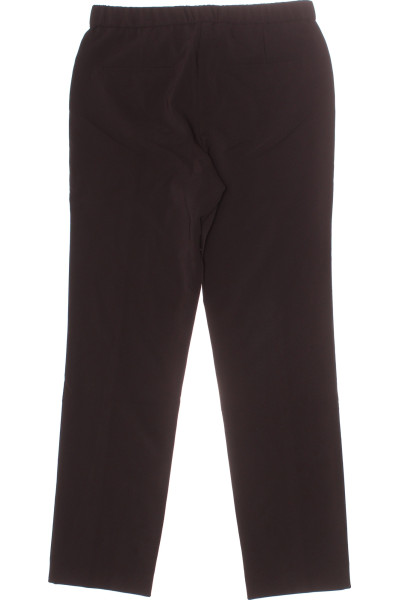 Černé Polyesterové Dámské Rovné Kalhoty  Outlet