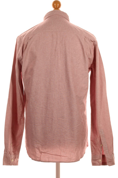 Růžová Vzorovaná Pánská Košile Vel. L