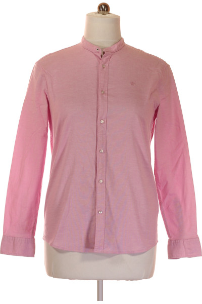 Růžová Pánská Košile Jednobarevná MC NEAL Vel. L
