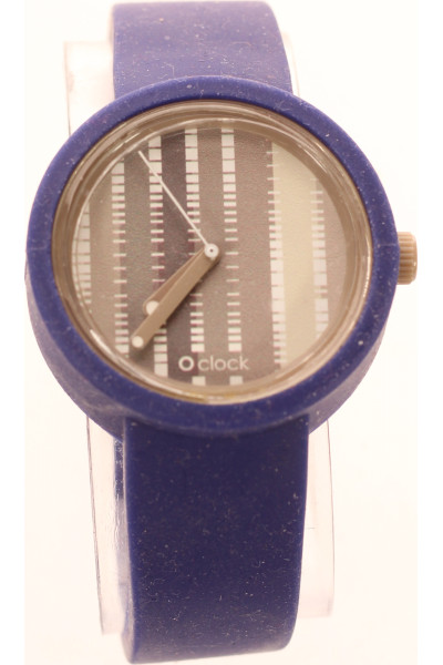 Modrý O Clock Náramek S šedým Ciferníkem