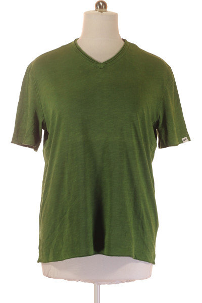 Zelené Bavlněné Jednoduché Pánské Tričko S Krátkým Rukávem GAS