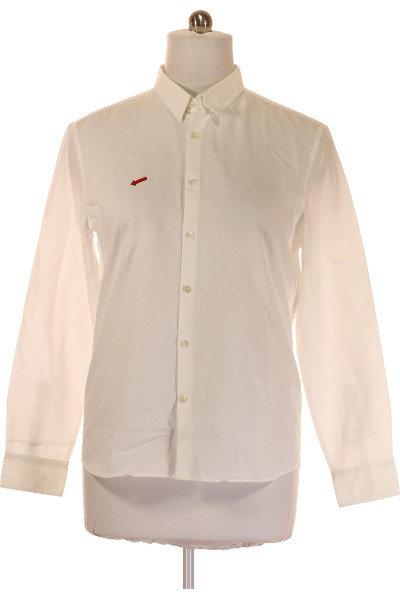 Bílá Pánská Košile Jednobarevná J.Lindeberg Second Hand Vel. XL