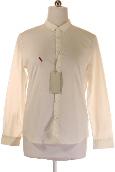 Extravagantná Bílá Pánská Košile Jednobarevná J.Lindeberg Vel. XL/43