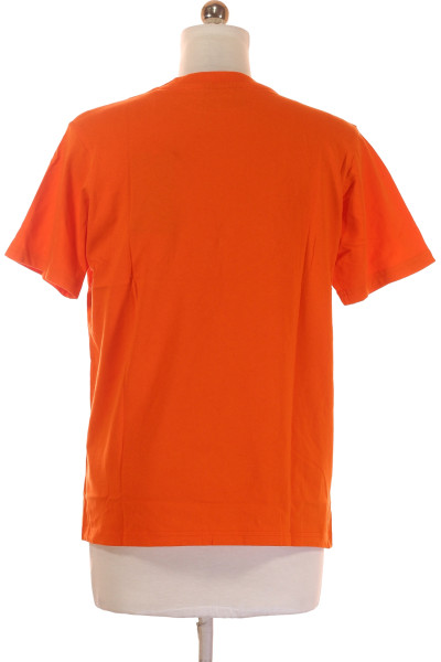 Oranžové Bavlněné Dámské Tričko s Potiskem JJXX