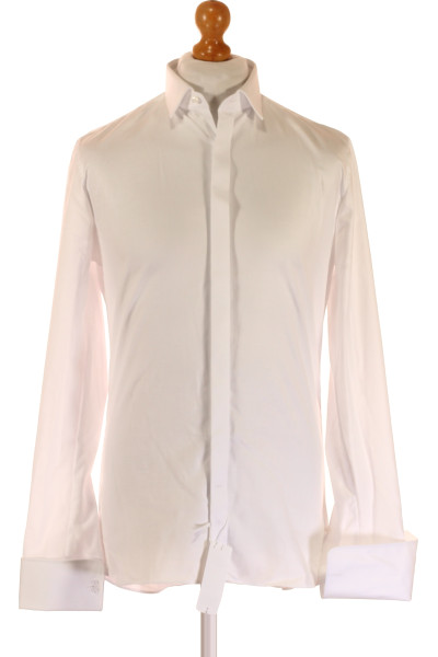 Bílá Pánská Košile Jednobarevná OLYMP Vel. 40