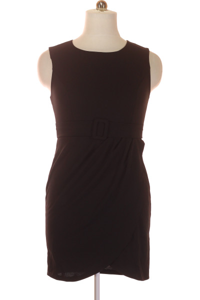 Černé Polyesterové Pouzdrové šaty Šaty Bez Rukávů PIAZZA ITALIA