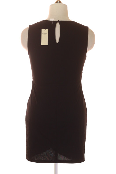 Černé Polyesterové Pouzdrové šaty Šaty Bez Rukávů PIAZZA ITALIA