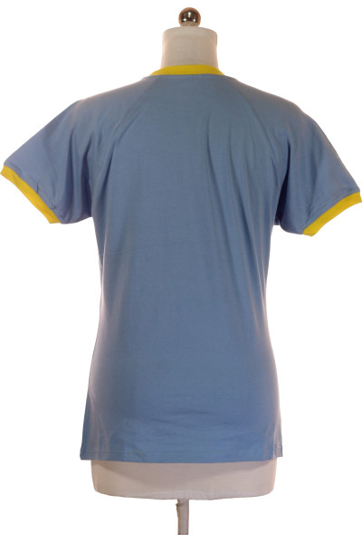 Modré Chybí štítek Jednoduché Dámské Tričko s Krátkým Rukávem 