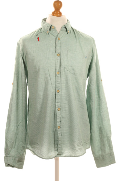 Výrazná Zelená Vzorovaná Pánská Košile SPRINGFIELD Vel.  L
