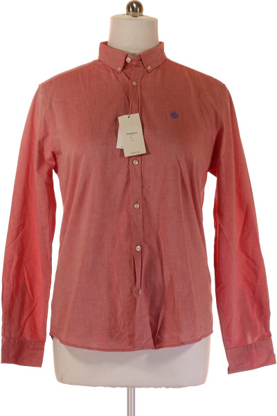 Růžová Vzorovaná Pánská Košile Outlet Vel. XL