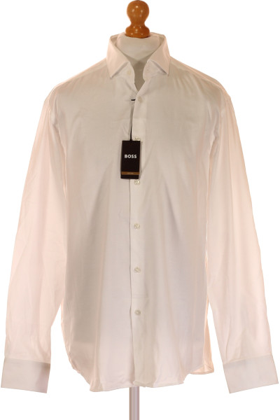 Bílá Pánská Košile Jednobarevná Hugo Boss Vel.  XL