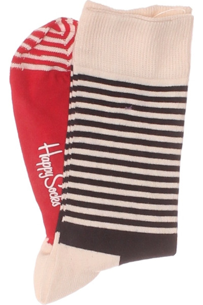 Happy Socks Proužkované Unisex Ponožky S Vzorem