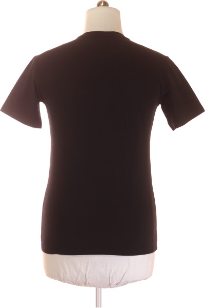 Pánské černé tričko slim fit s krátkým rukávem