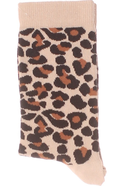 Dámské Pletené Ponožky S Leopardím Vzorem, Hřejivé