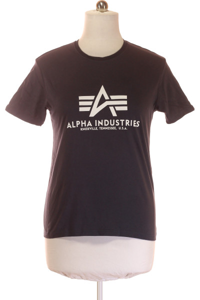 Alpha Industries Pánské Tričko Basic Logo - Černé