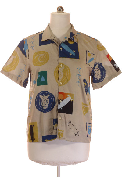 Pánská Krátkorukávová Košile V Abstraktním Designu