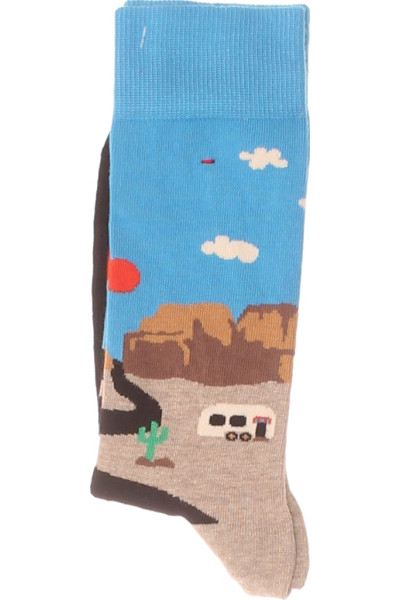 Pánské Ponožky S Motivem Pouště A Kaktusu