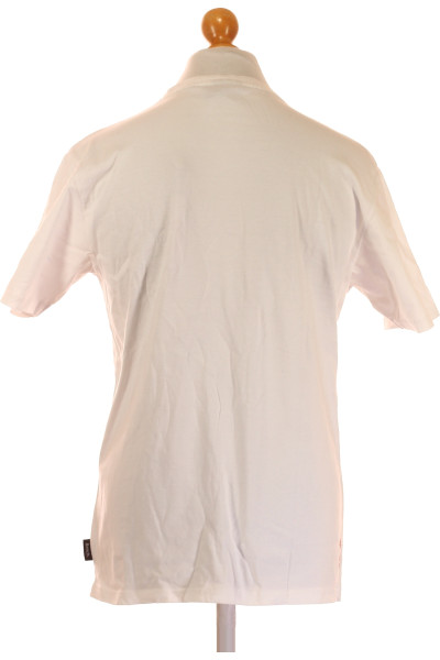 Bavlněné pánské tričko s potiskem BENCH, bílé, casual styl