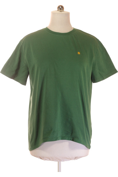 Pánské Zelené Tričko S Krátkým Rukávem A Logem