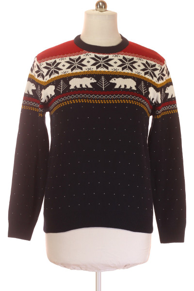 MC NEAL Pánský zimní svetr s nor,í vzorem a kulatým výstřihem