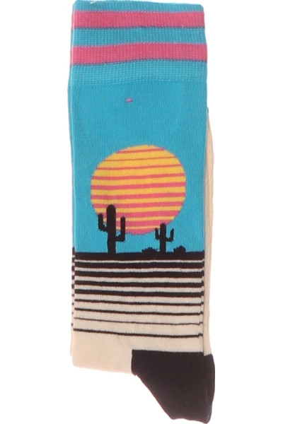 Pánské Vtipné Ponožky S Motivem Pouště A Kaktusů