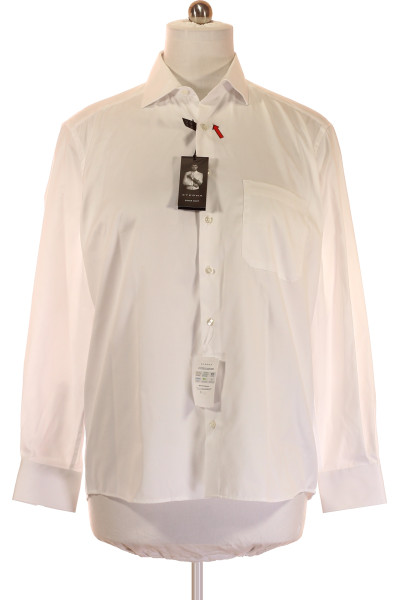ETERNA Pánská Košile Slim Fit Bílá S Drobným Flíčkem