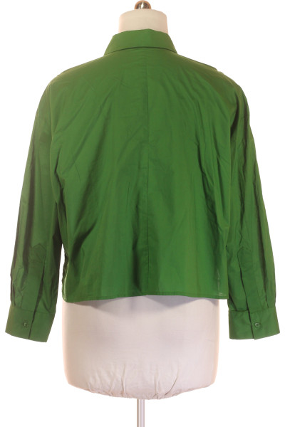 Dámská košile v zeleném odstínu s 3/4 rukávy