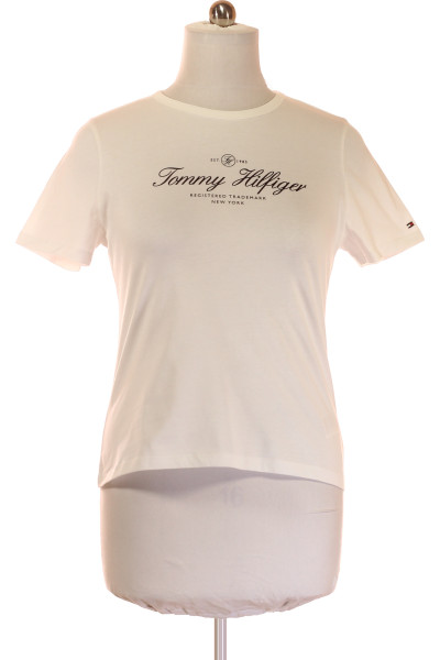 Dámské Tričko TOMMY HILFIGER Elegantní Bílé Logo