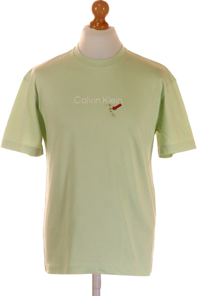 Calvin Klein Pánské Tričko Jemná Pistácie S Logem