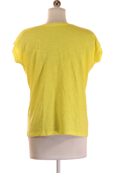 Jednoduché Dámské Tričko Žluté Vel. XS
