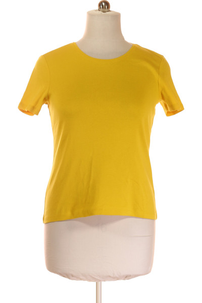 Montego Klasické Žluté Tričko S Krátkým Rukávem Pro Dámy