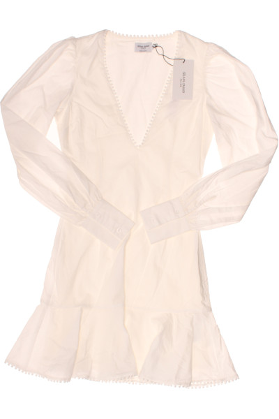 Letní Bílé Bavlněné šaty S Volánem A Výšivkou NA-KD