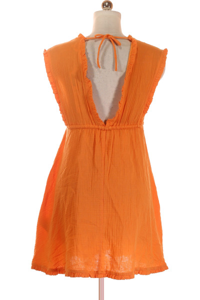 REVIEW Letní Oranžové Šaty s Volány pro Ženy