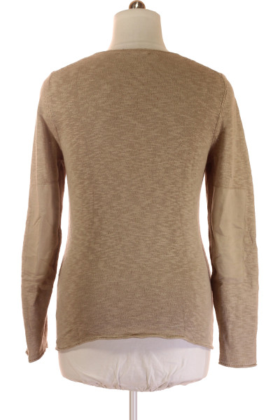 LAWRENCE GREY Bavlněný pulovr s hladkou texturou v béžové barvě