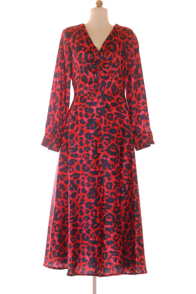 Elegantní Večerní šaty Silvian Heach S Leopardím Vzorem A Dlouhým Rukávem