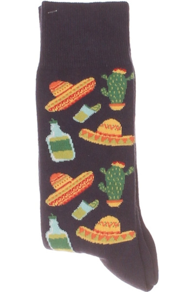 Pohodlné Pánské Ponožky S Potiskem Kaktus A Sombrero