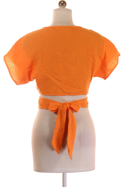 REVIEW Dámské Oranžové Tričko s Překřížením