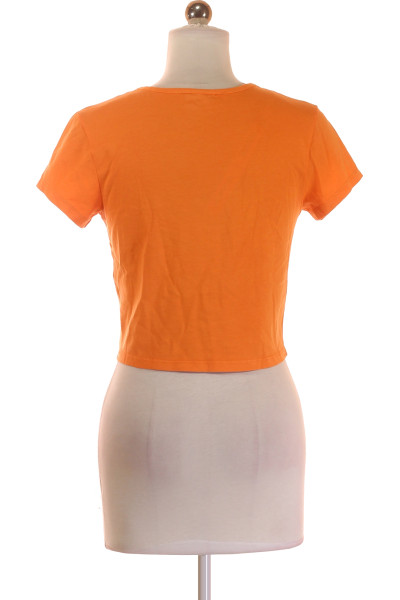 Dámské Trendy Oranžové Tričko s Nápisem