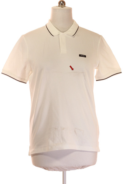 Calvin Klein Pánské Bílé Polo Tričko S Límečkem