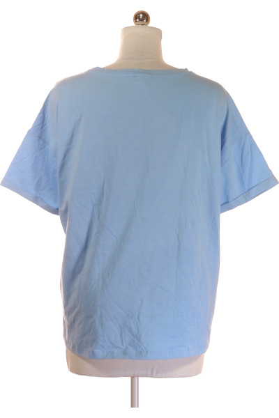 Dámské Modré Tričko s Krátkým Rukávem a Logem