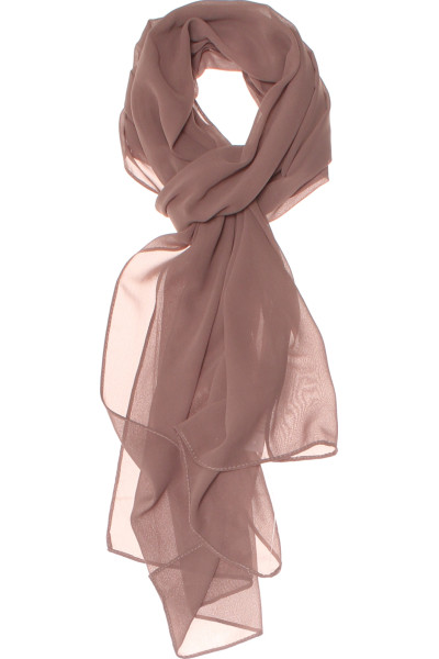 Dámský Obdélníkový Hedvábný Šál Elegantní Pastelový Nude S Leskem Pro Celoroční Nošení