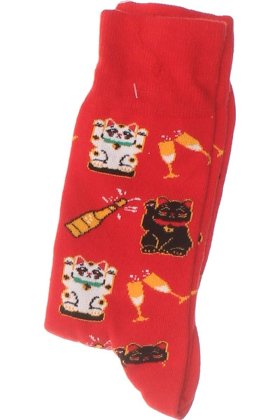 Veselé Ponožky Happy Socks S Vzorem Koček A Koktejlů Pro Volný Čas