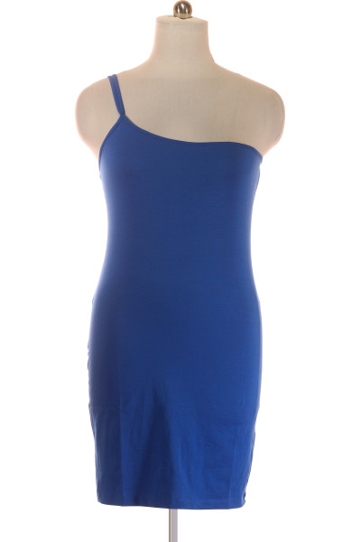 Krátké Bavlněné Šaty na Ramínka Modrá Pohodlné Léto