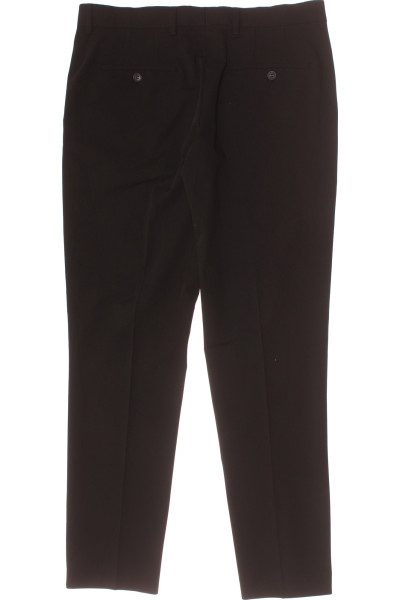 SELECTED Pánské oblekové kalhoty Slim Fit černé Polyester