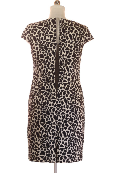 Montego Elegantní Pouzdrové Šaty s Leopardím Vzorem a Bavlněným Stretchem