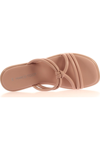 Koženkové Pohodlné Pantofle MARCO TOZZI Letní Výprodej Tělové
